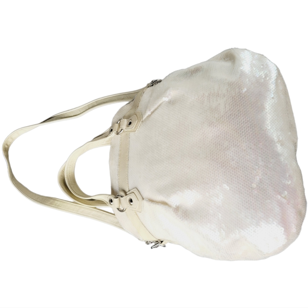 Coach Poppy Spotlight Sequins Bag Opal Pearl White Purse Ltd Edition vintage. - Picture 4 of 13